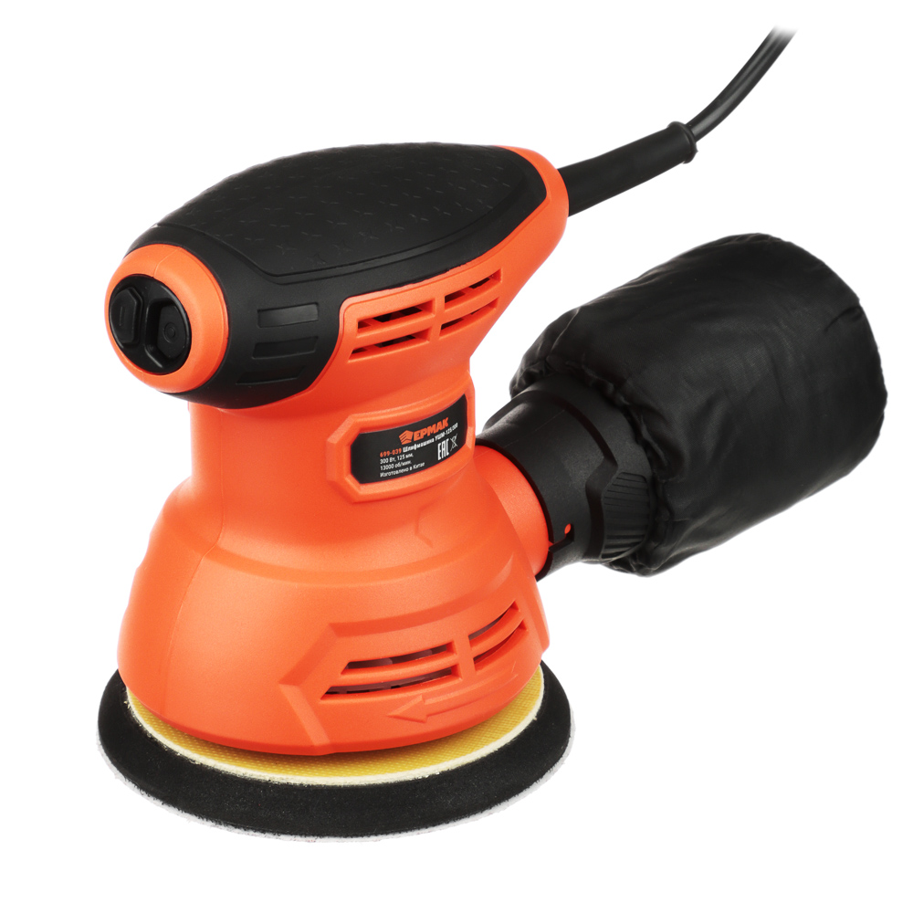 ЕРМАК Шлифмашина УШМ-125/300, 300 Вт, 125 мм, 13000 об/мин, Практик