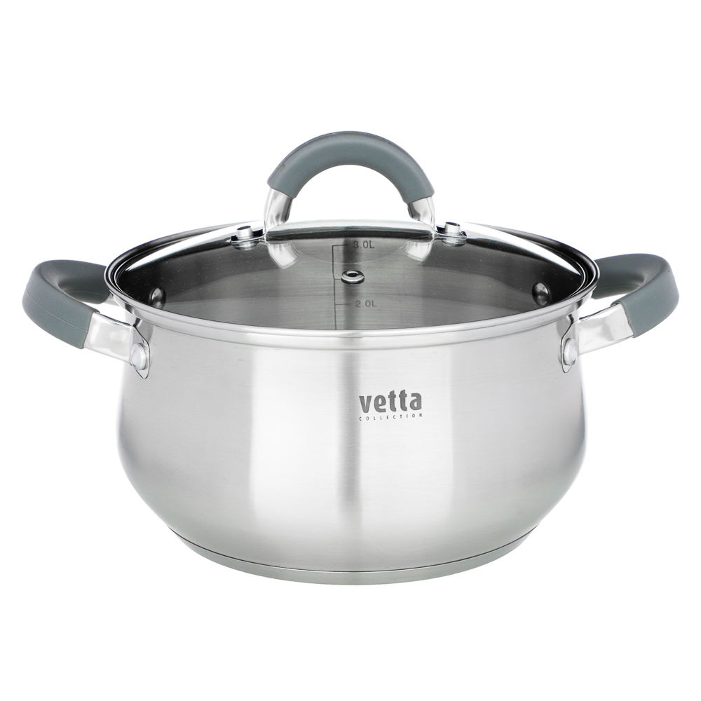 VETTA Vienna Pan 20x11.5cm. 3.6l. from glass lid, induction