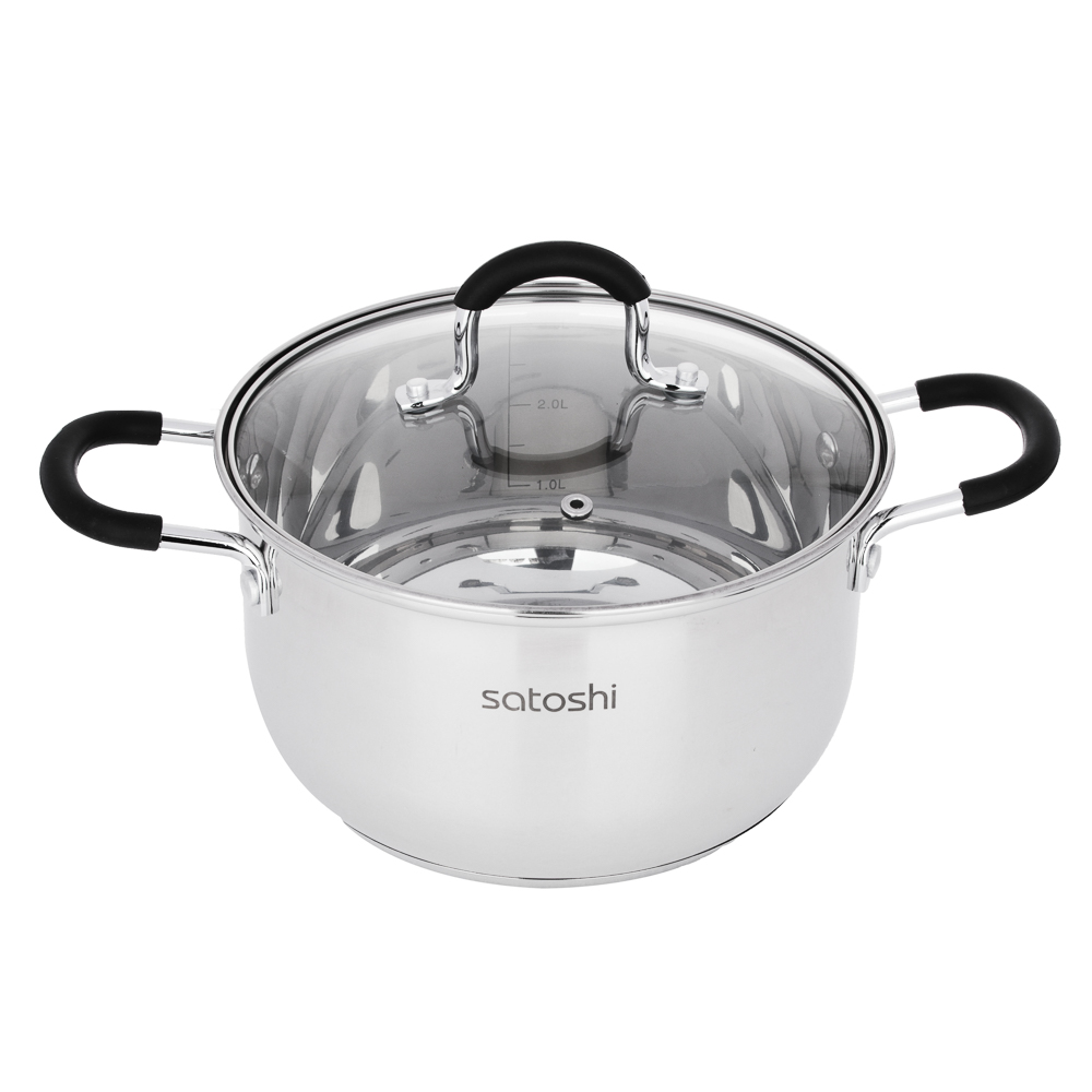 SATOSHI Albert Casserole 20x11.5cm, 3.4l, glass. lid, induction