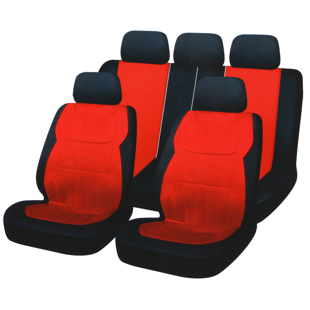NG Universal car covers comfort plus 9 ave., MESH, PVC, 3 locks, Airbag, black/red