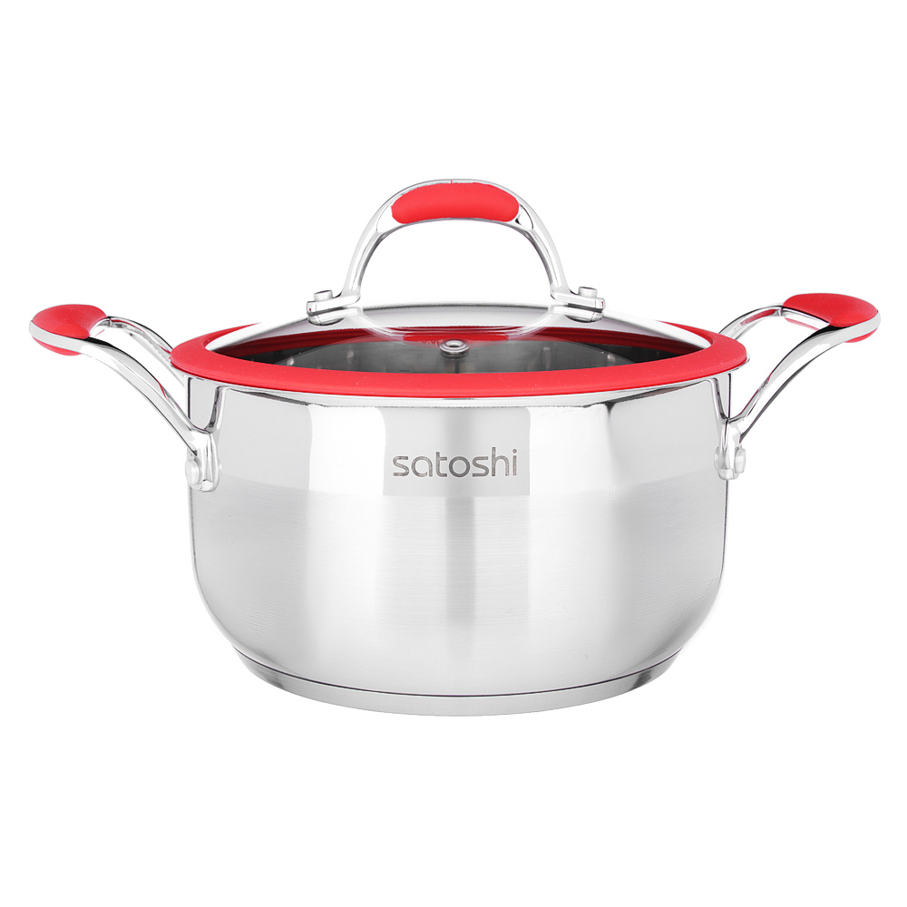 SATOSHI Venray Casserole 20x11cm 3.2l, with glass. lid, induction, stainless steel steel