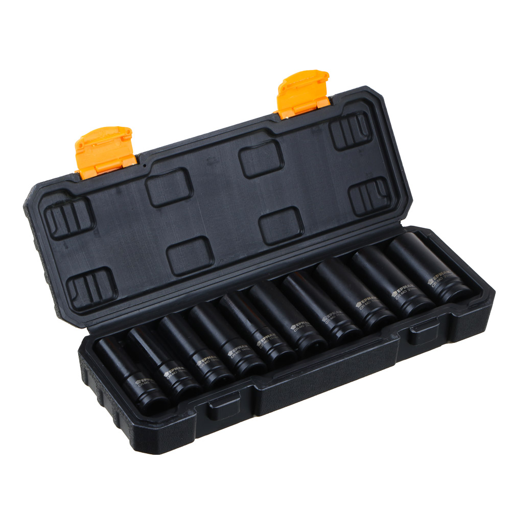 ERMAK Set of extended impact sockets 1/2" 10 pcs. CR-MO