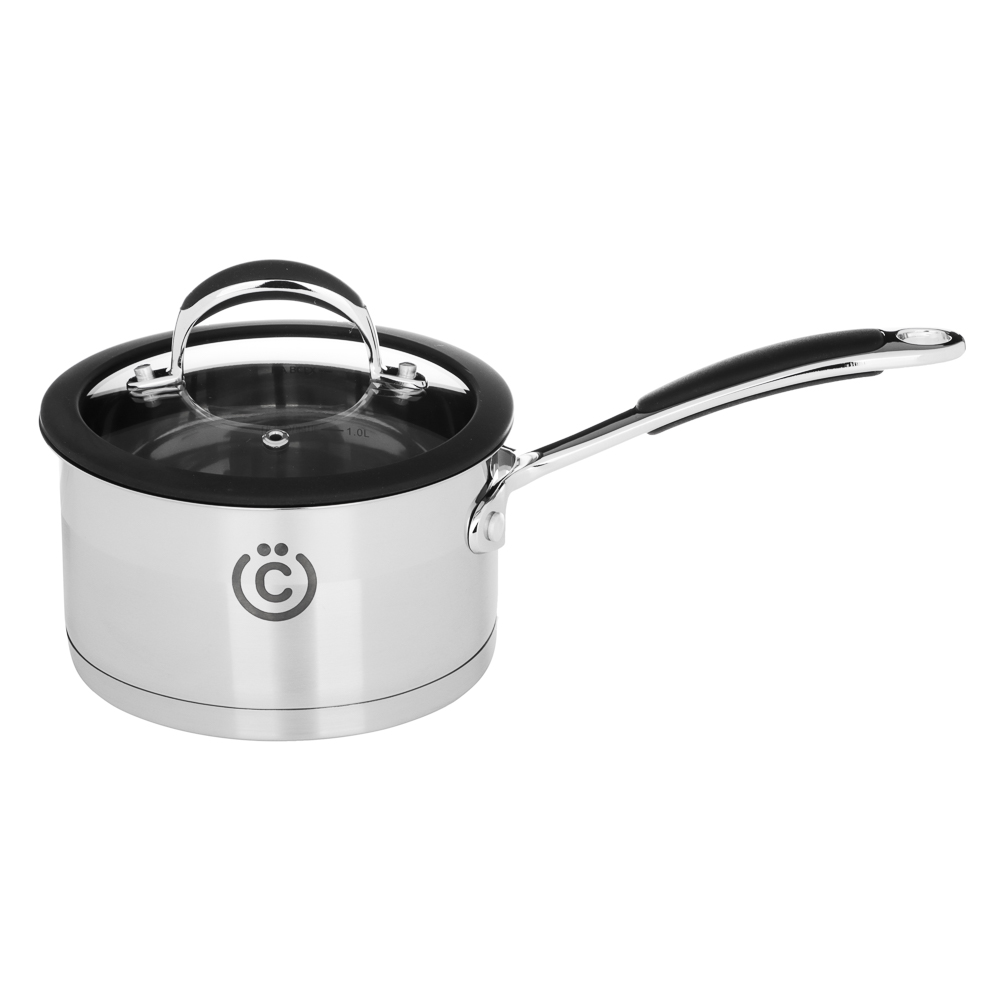 VSEGAZIN Jela Ladle 16x9cm 1.6l, glass. lid, induction, stainless steel steel