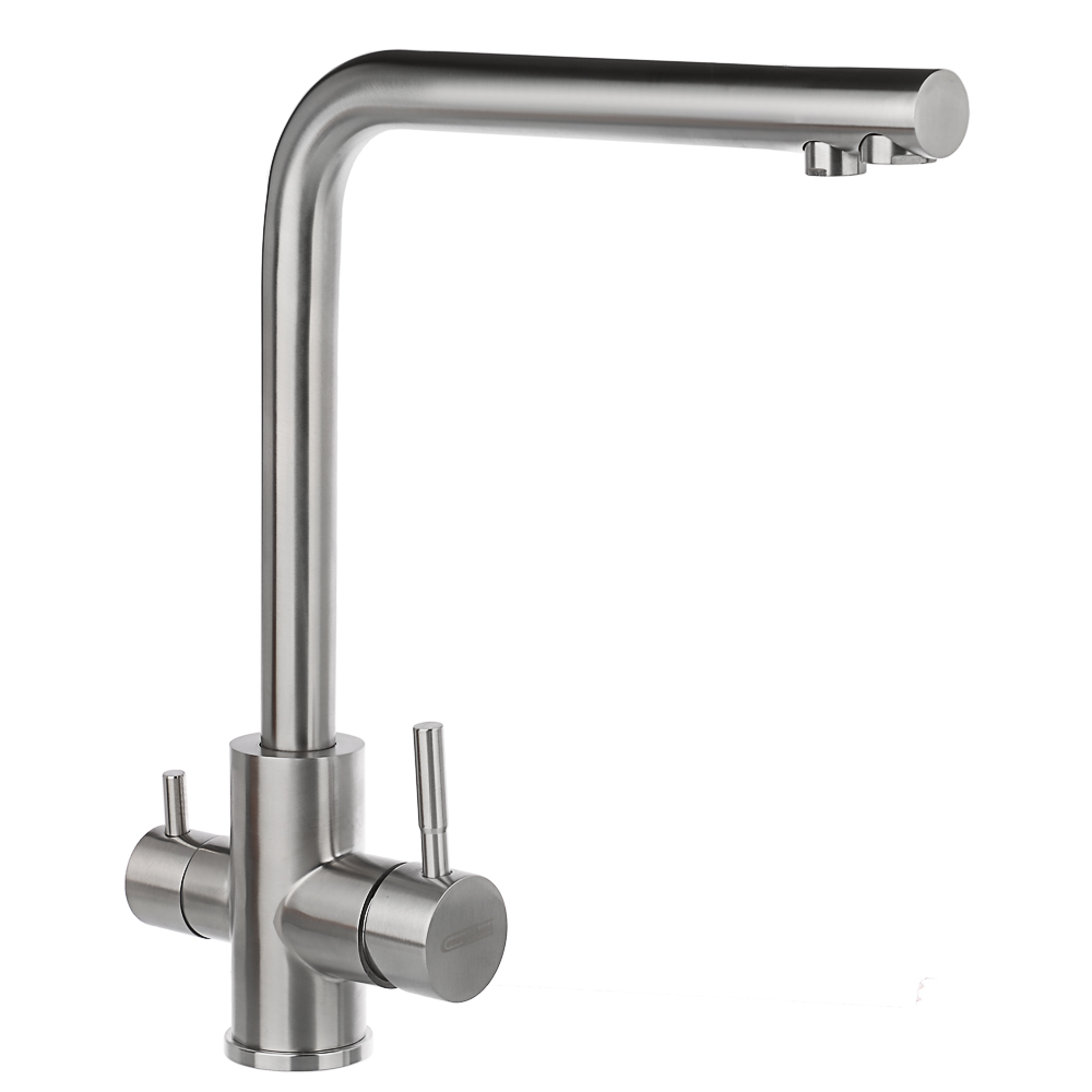 SoyuzKran Kitchen faucet with filter for drinking water. water, ceramics cartridge 35mm, stainless steel steel, SS01-G132