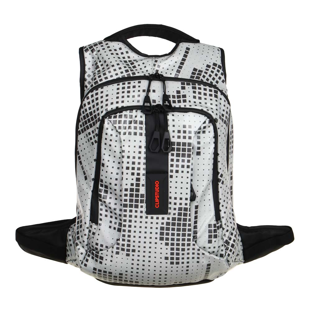 Teenage backpack 50x32x17cm, "Square", 2 compartments, 3 pockets, side support, handle, extra thick PE